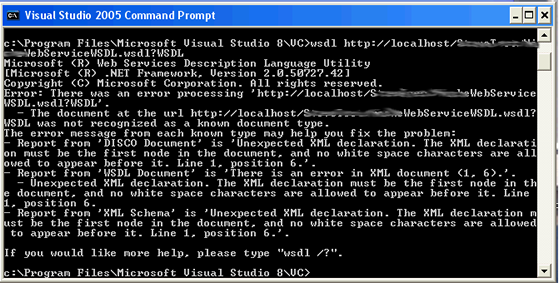 WSDL Error